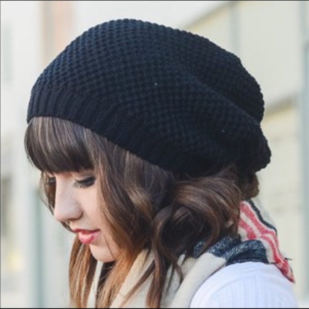 Knit Slouchy beanie hat - Picture 3 of 7